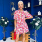 Gerri Hem Detail Mini Dress Rose