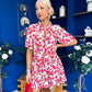Gerri Hem Detail Mini Dress Rose