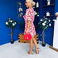 Gerri Hem Detail Mini Dress Rose