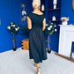 Breffy Asymmetric Neckline Skater Midi Black