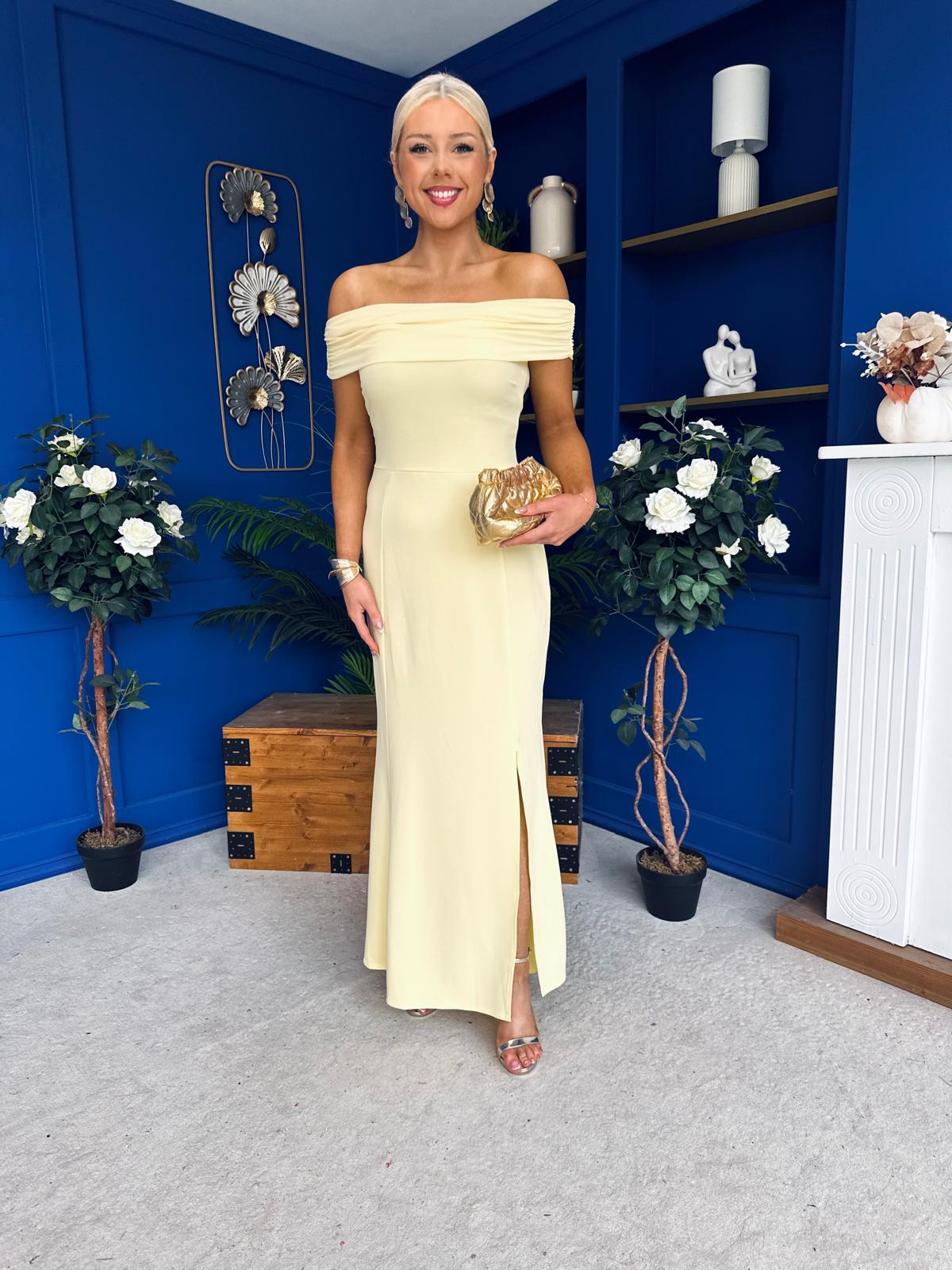 Lois Bardot Occasion Maxi Dress Yellow