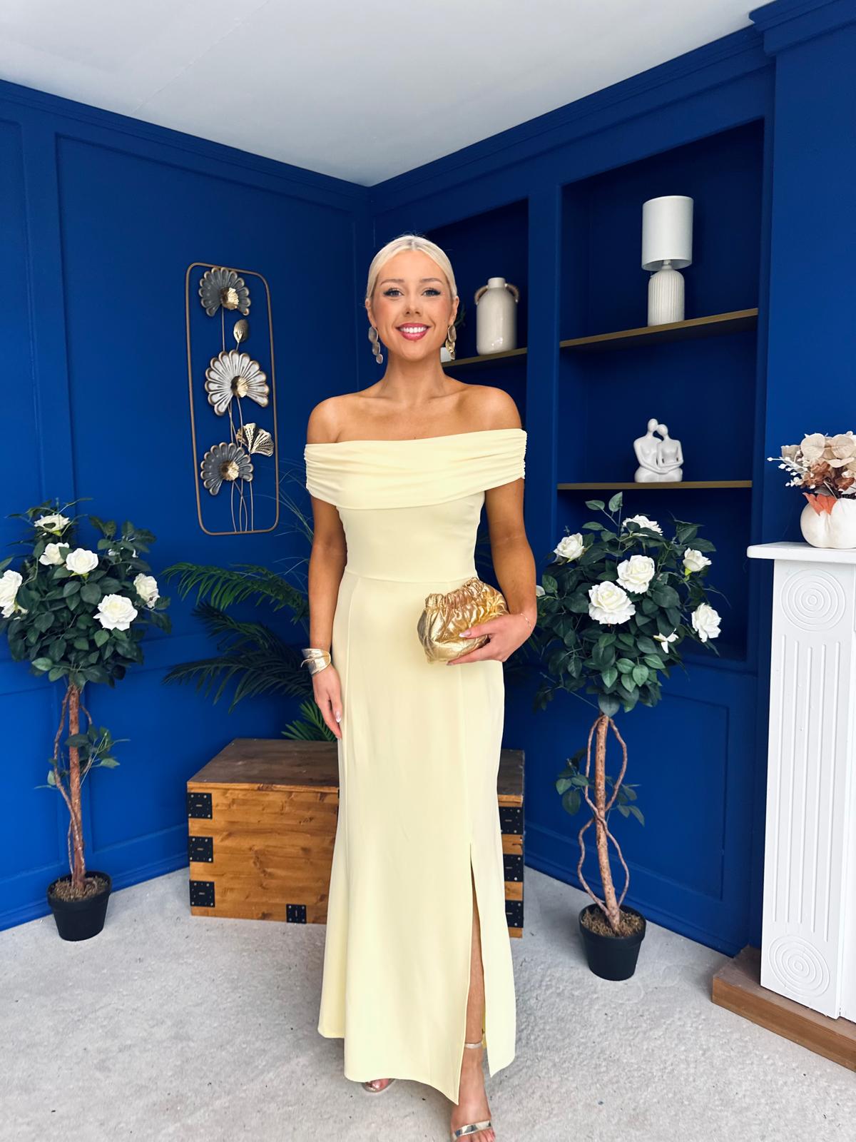 Lois Bardot Occasion Maxi Dress Yellow