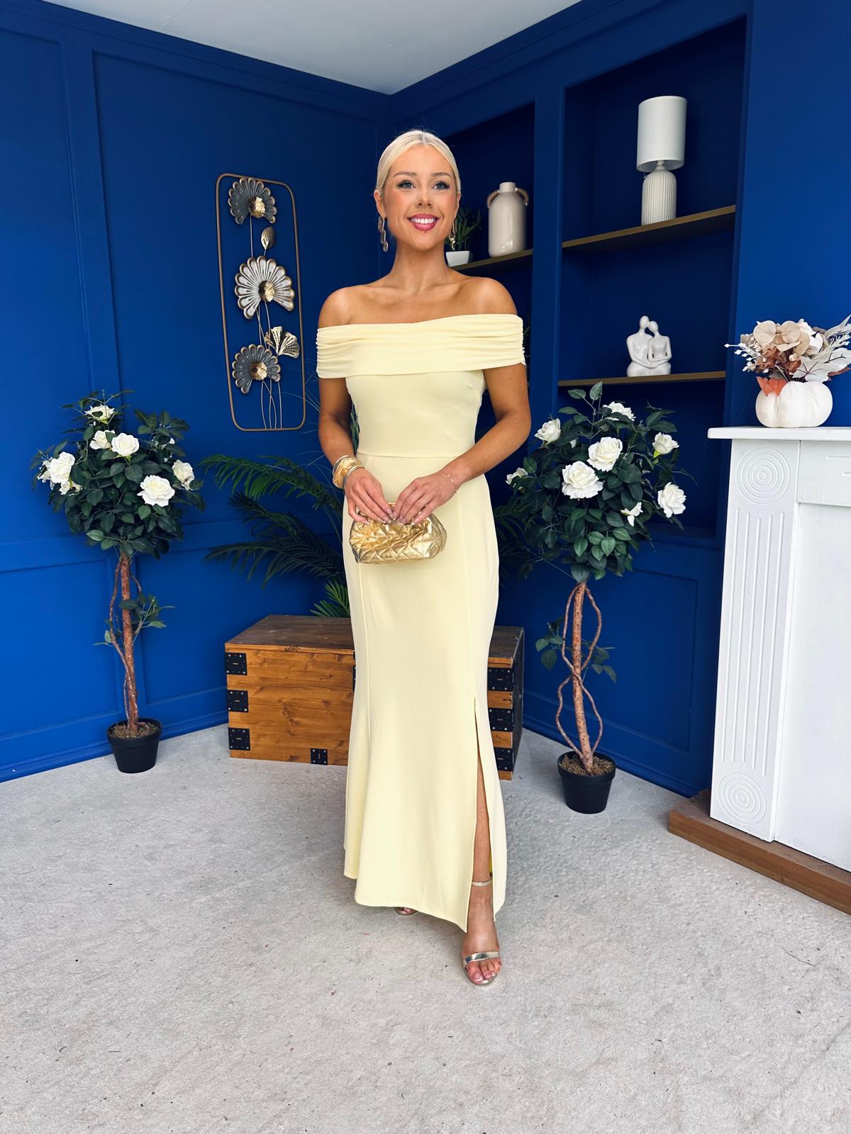 Lois Bardot Occasion Maxi Dress Yellow