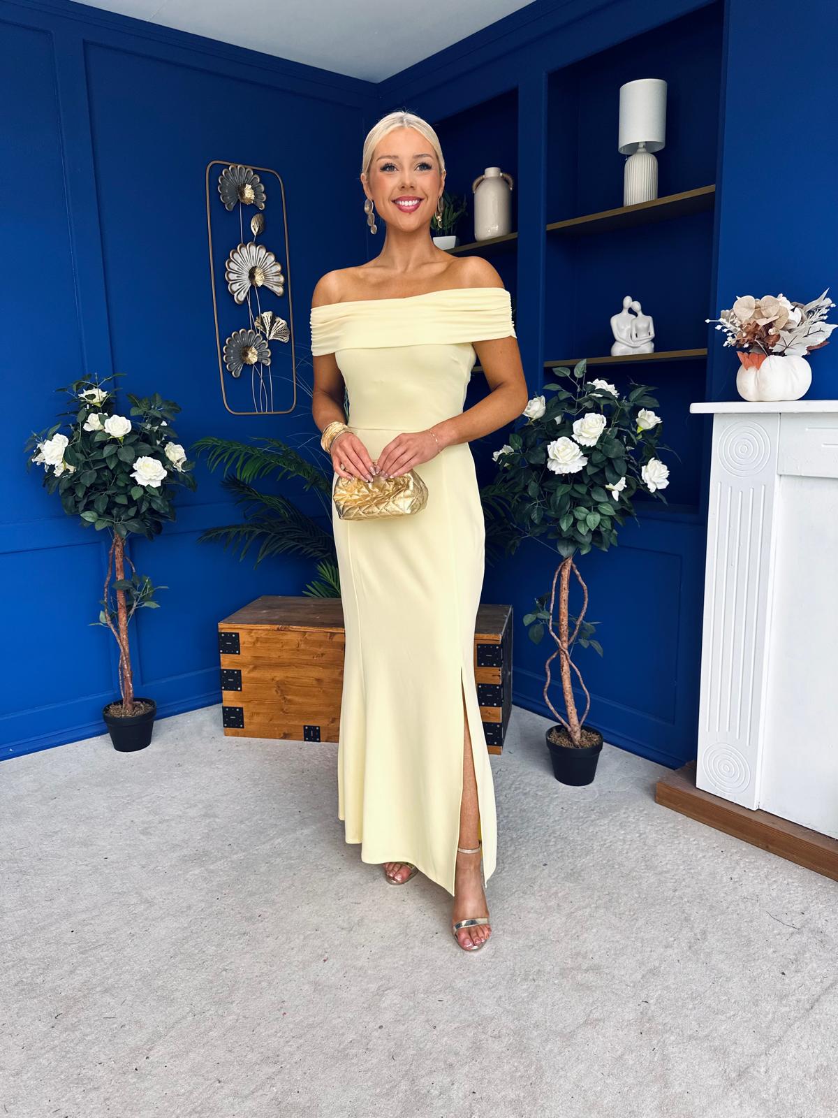 Lois Bardot Occasion Maxi Dress Yellow