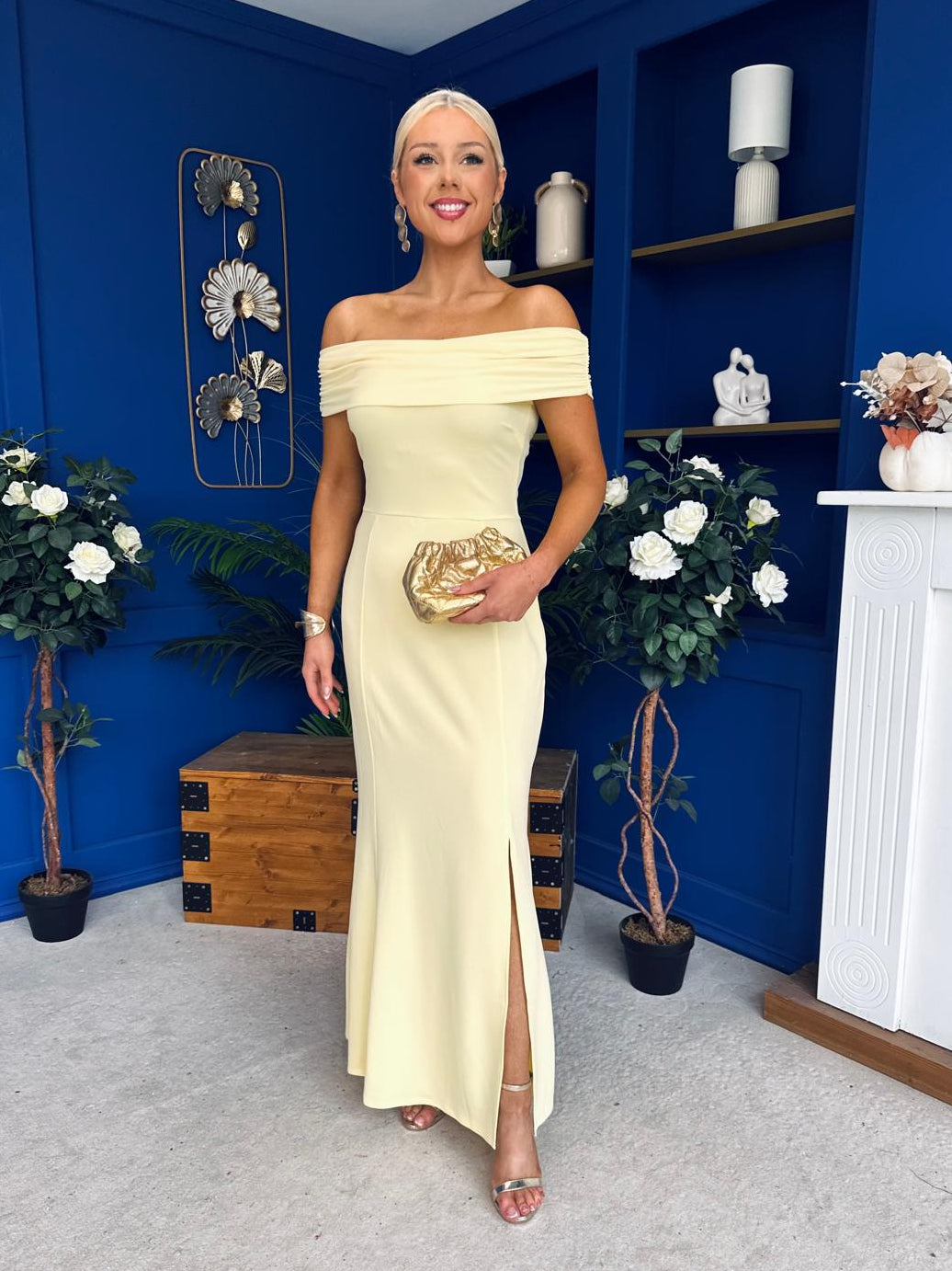 Lois Bardot Occasion Maxi Dress Yellow