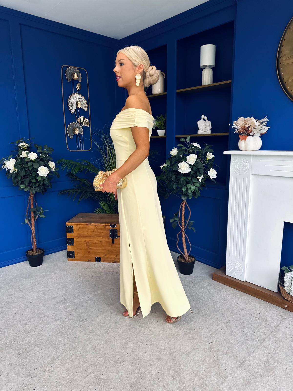 Lois Bardot Occasion Maxi Dress Yellow