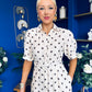 Anna Belted Shirt Dress Polka Cream