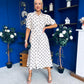 Anna Belted Shirt Dress Polka Cream