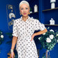 Anna Belted Shirt Dress Polka Cream