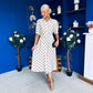 Anna Belted Shirt Dress Polka Cream