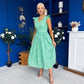 Jodie Crochet Detail Occasion Dress Green