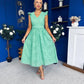 Jodie Crochet Detail Occasion Dress Green