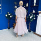 Phoebe Chiffon Detailed Top & Skirt Set Polka Pink