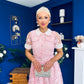 Elaine Crochet Detailed Occasion Midi Dress Pink