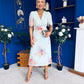 Eina Pleated Midi Dress Floral Pastel