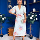 Eina Pleated Midi Dress Floral Pastel
