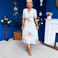 Eina Pleated Midi Dress Floral Pastel