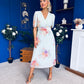 Eina Pleated Midi Dress Floral Pastel