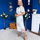 Eina Pleated Midi Dress Floral Pastel