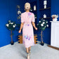 Eina Pleated Midi Dress Floral Pwr Pink