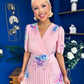Eina Pleated Midi Dress Floral Pwr Pink