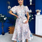 Sarah Puff Sleeve Embellished Shirt Dress Floral