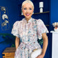 Sarah Puff Sleeve Embellished Shirt Dress Floral