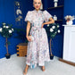 Sarah Puff Sleeve Embellished Shirt Dress Floral