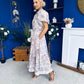 Sarah Puff Sleeve Embellished Shirt Dress Floral