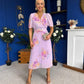 Eina Pleated Midi Dress Floral Lavender