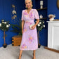 Eina Pleated Midi Dress Floral Lavender