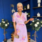 Eina Pleated Midi Dress Floral Lavender