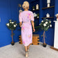 Eina Pleated Midi Dress Floral Lavender