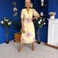Eina Pleated Midi Dress Floral Yellow