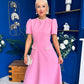 Eleanor Pearl Detail Occasion Midi Dress Pwr Pink