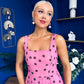 Nadia Sleeveless Midi Dress Polka Pink