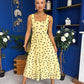 Nadia Sleeveless Midi Dress Polka Yellow