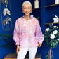 Bianka Full Sleeve Sheer Blouse Floral Lilac