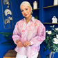 Bianka Full Sleeve Sheer Blouse Floral Lilac