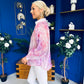 Bianka Full Sleeve Sheer Blouse Floral Lilac