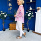 Bianka Full Sleeve Sheer Blouse Floral Lilac