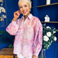 Bianka Full Sleeve Sheer Blouse Floral Lilac