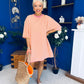 Ester T-shirt Mini Dress Dress Pink Yellow