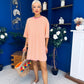 Ester T-shirt Mini Dress Dress Pink Yellow