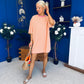 Ester T-shirt Mini Dress Dress Pink Yellow