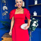 Dakota Detailed Occasion Mini Dress Red