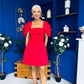 Dakota Detailed Occasion Mini Dress Red