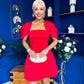 Dakota Detailed Occasion Mini Dress Red