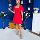 Dakota Detailed Occasion Mini Dress Red