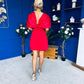 Dakota Detailed Occasion Mini Dress Red